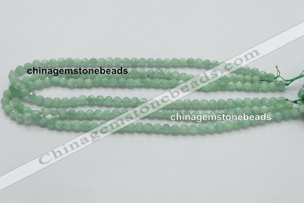 CBJ05 15.5 inches 6mm faceted round jade beads wholesale