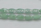 CBJ12 15.5 inches 6*10mm faceted rice jade beads wholesale