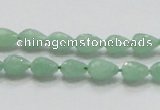 CBJ19 15.5 inches 6*10mm faceted teardrop jade beads wholesale