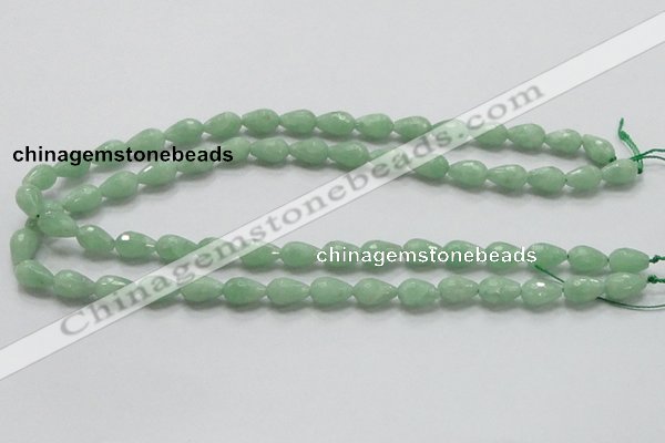 CBJ20 15.5 inches 8*12mm faceted teardrop jade beads wholesale