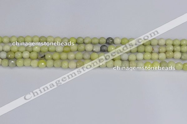 CBJ210 15.5 inches 4mm faceted round Australia butter jade beads