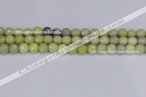 CBJ213 15.5 inches 10mm faceted round Australia butter jade beads