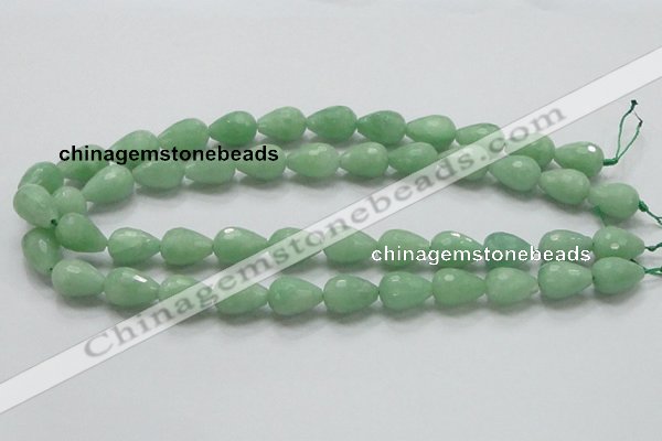 CBJ22 15.5 inches 12*16mm faceted teardrop jade beads wholesale