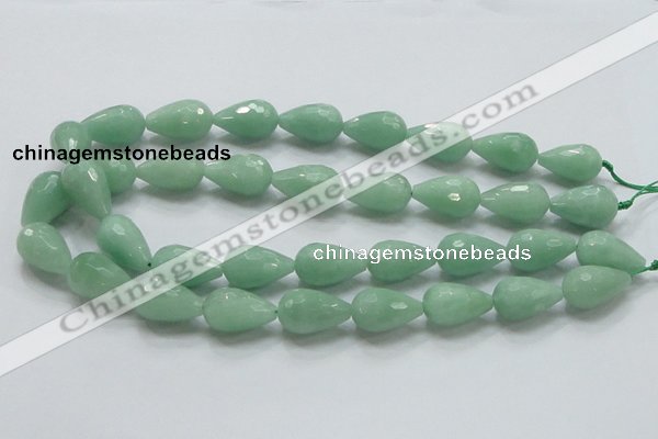 CBJ23 15.5 inches 13*22mm faceted teardrop jade beads wholesale