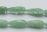 CBJ25 15.5 inches 8*20mm faceted teardrop jade beads wholesale