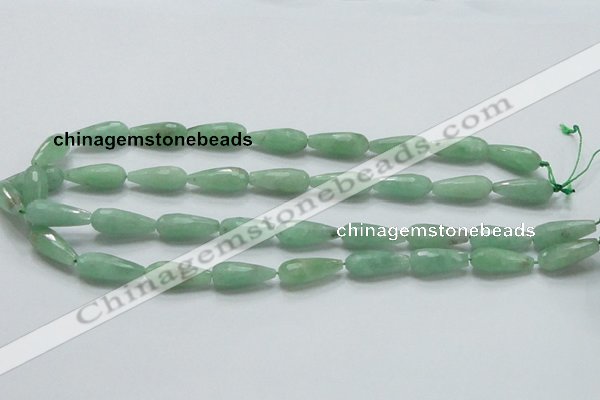 CBJ25 15.5 inches 8*20mm faceted teardrop jade beads wholesale