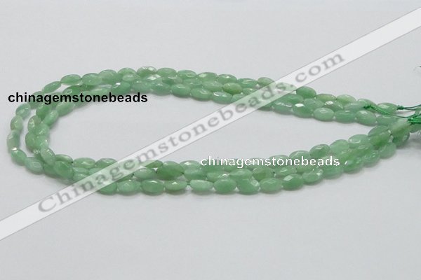 CBJ27 15.5 inches 6*10mm faceted oval jade beads wholesale