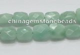 CBJ32 15.5 inches 10*10mm faceted square jade beads wholesale