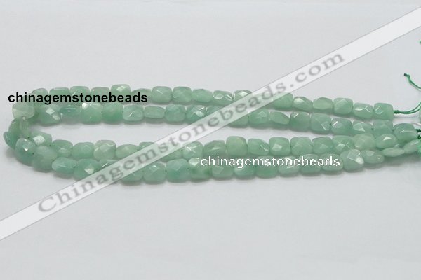 CBJ32 15.5 inches 10*10mm faceted square jade beads wholesale