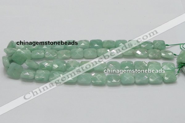 CBJ33 15.5 inches 15*15mm faceted square jade beads wholesale