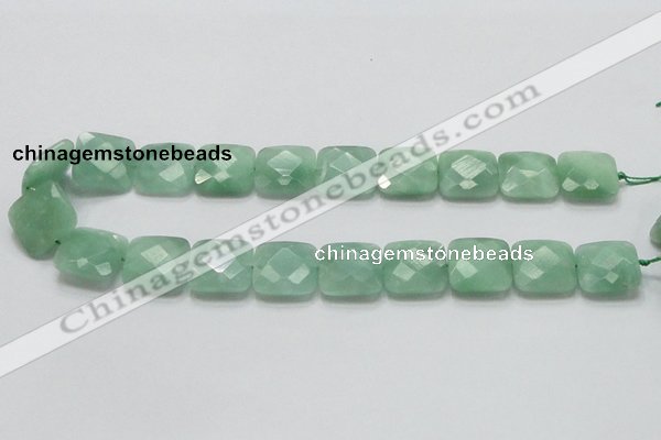 CBJ34 15.5 inches 20*20mm faceted square jade beads wholesale