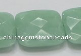 CBJ35 15.5 inches 30*30mm faceted square jade beads wholesale