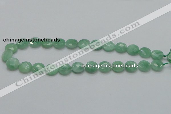 CBJ37 15.5 inches 15mm faceted flat round jade beads wholesale