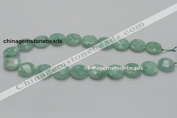 CBJ38 15.5 inches 20mm faceted flat round jade beads wholesale