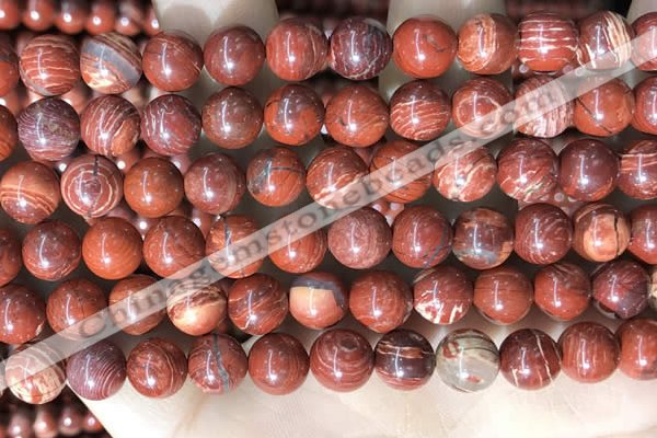 CBJ391 15.5 inches 8mm round brecciated jasper beads wholesale