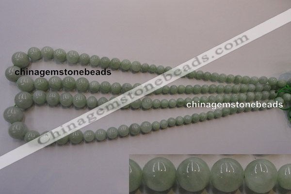 CBJ409 15.5 inches 6mm - 12mm round natural jade beads wholesale