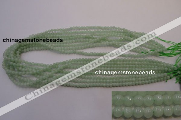 CBJ410 15.5 inches 4mm round natural jade beads wholesale