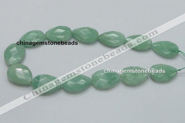 CBJ42 15.5 inches 22*30mm faceted teardrop jade beads