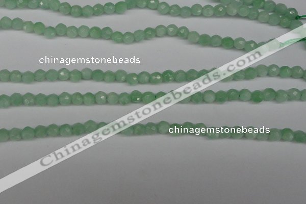 CBJ46 15.5 inches 4mm faceted round jade beads wholesale