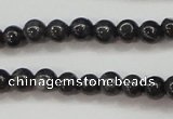 CBJ501 15.5 inches 4mm round black jade beads wholesale