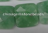 CBJ51 15.5 inches 25*25mm faceted square jade beads wholesale
