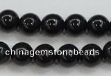 CBJ553 15.5 inches 8mm round Russian black jade beads wholesale