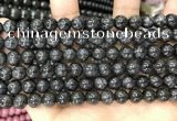 CBJ558 15.5 inches 6mm round black jade beads wholesale