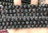 CBJ559 15.5 inches 8mm round black jade beads wholesale