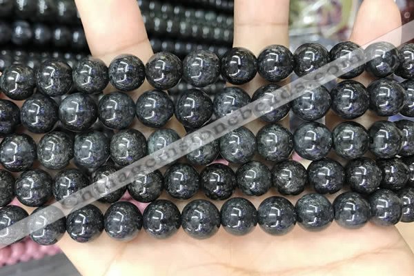 CBJ560 15.5 inches 10mm round black jade beads wholesale