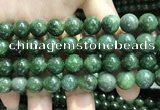 CBJ633 15.5 inches 10mm round Russian green jade beads wholesale