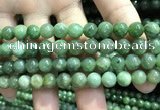 CBJ637 15.5 inches 8mm round Russian green jade beads wholesale