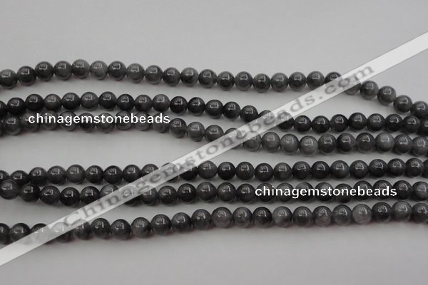 CBJ650 15.5 inches 6mm round black jade beads wholesale