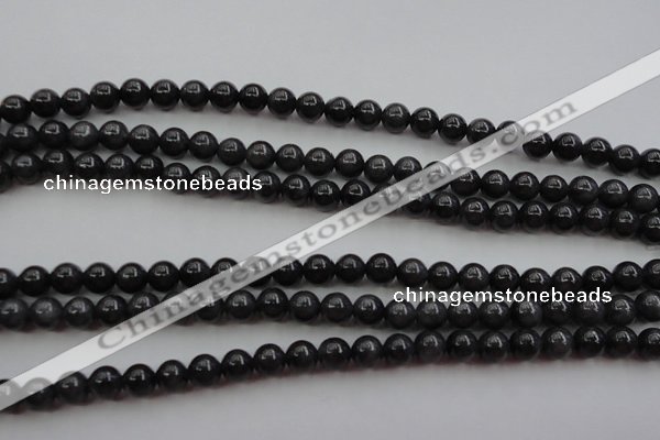 CBJ656 15.5 inches 6mm round black jade beads wholesale