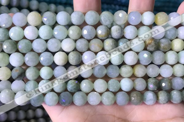 CBJ666 15.5 inches 6mm faceted round jade beads wholesale