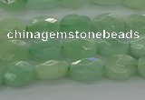 CBJ67 15.5 inches 6*8mm faceted oval jade gemstone beads