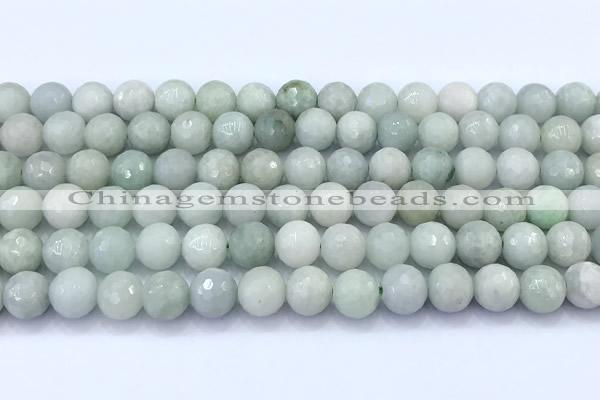 CBJ682 15 inches 8mm faceted round jade gemstone beads