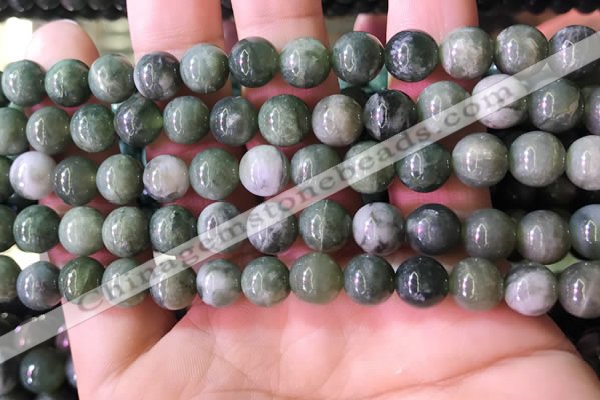 CBJ707 15.5 inches 8mm round green jade beads wholesale