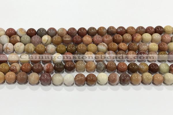 CBJ741 15.5 inches 8mm round petrified wood jade gemstone beads wholesale