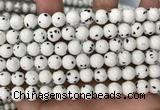 CBJ747 15.5 inches 8mm round dalmatian jade gemstone beads wholesale