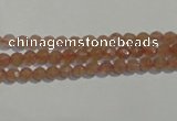 CBQ07 15.5 inches 4mm faceted round strawberry quartz beads