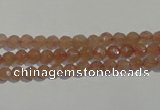 CBQ08 15.5 inches 6mm faceted round strawberry quartz beads