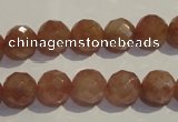 CBQ10 15.5 inches 10mm faceted round strawberry quartz beads