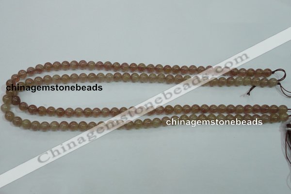 CBQ201 15.5 inches 6mm round strawberry quartz beads wholesale