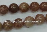 CBQ204 15.5 inches 12mm round strawberry quartz beads wholesale