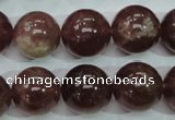 CBQ206 15.5 inches 16mm round strawberry quartz beads wholesale