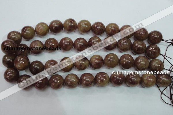 CBQ207 15.5 inches 18mm round strawberry quartz beads wholesale