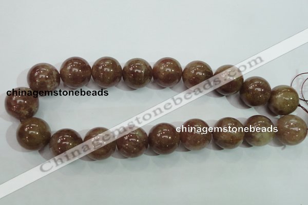 CBQ208 15.5 inches 20mm round strawberry quartz beads wholesale