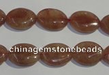 CBQ21 15.5 inches 12*16mm oval strawberry quartz beads wholesale