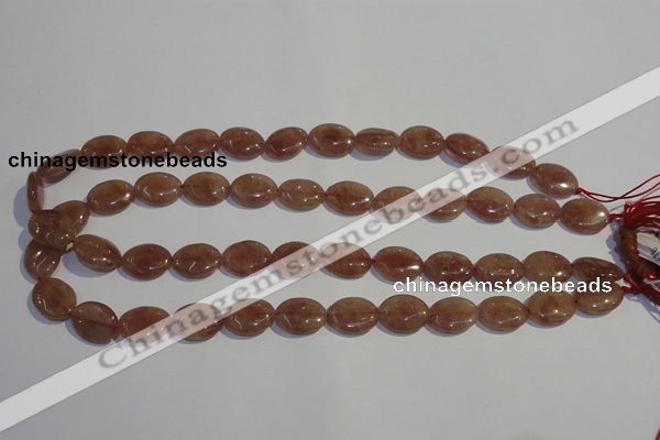 CBQ21 15.5 inches 12*16mm oval strawberry quartz beads wholesale