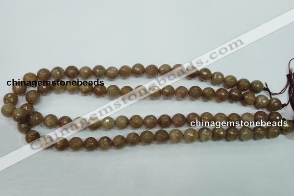 CBQ213 15.5 inches 10mm faceted round strawberry quartz beads